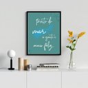 Ver imagem 2 de Quadro Perto do Mar a Gente É Mais Feliz 45x34cm - com Vidro:madeira Branca