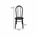 Ver imagem 4 de Conjunto Jaddi Mesa Roma Ocre Cinza 1,20x75 4 Lugares Turmalina Luxo Alumínio Preto