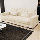 Ver imagem 2 de Sofá Cama Decorativo 210cm Beesley Linho Bege - Gran Belo