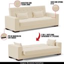 Ver imagem 4 de Sofá Cama Decorativo 210cm Beesley Linho Bege - Gran Belo