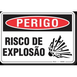 PLACA PERIGO RISCO DE EXPLOSÃO - 1