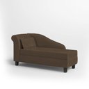 Ver imagem 7 de Recamier Diva França 1,40m Suede Marrom - Inova Decor