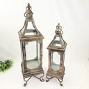 Ver imagem 6 de Kit 2 Lanternas Marroquinas Decorativas Clássica Envelhecida