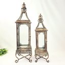 Ver imagem 7 de Kit 2 Lanternas Marroquinas Decorativas Clássica Envelhecida