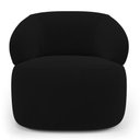 Ver imagem 6 de Poltrona Orgânica Giratória Living Glee Veludo Preto - Desk Design