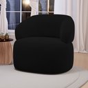Ver imagem 2 de Poltrona Orgânica Giratória Living Glee Veludo Preto - Desk Design
