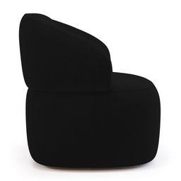 Poltrona Orgânica Giratória Living Glee Veludo Preto - Desk Design - 7 Poltrona Orgânica Giratória Living Glee Veludo Preto - Desk Design - 7