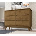 Ver imagem 1 de Cômoda Para Quarto Londres Com 6 Gavetas - Canela - Cor: Marrom