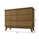 Ver imagem 2 de Cômoda Para Quarto Londres Com 6 Gavetas - Canela - Cor: Marrom