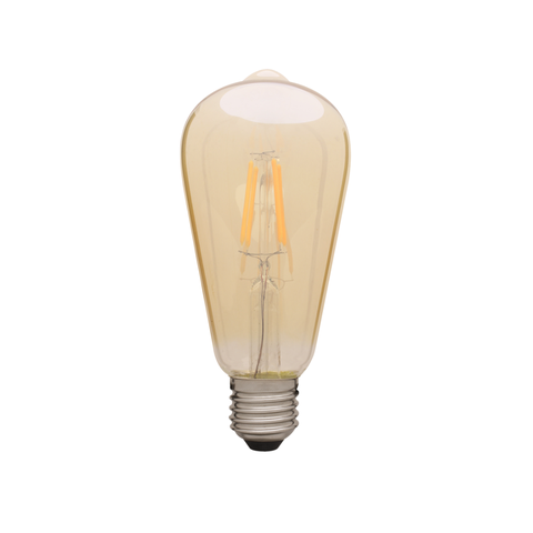 Lâmpada E27 Led Pera Filamento 4w Alta Potência 2400k Temperatura 300 Lúmens Durín