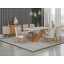Ver imagem 1 de Sala de Jantar 6 Cadeiras Maciça 1,80x90 Ilhéus Arbo Design