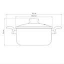 Ver imagem 5 de Caçarola Tramontina Paris Antiaderente Starflon Max Chumbo com Tampa de Vidro 22 Cm 3,8 L Tramontina