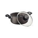 Ver imagem 2 de Caçarola Tramontina Paris Antiaderente Starflon Max Chumbo com Tampa de Vidro 22 Cm 3,8 L Tramontina