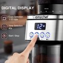 Ver imagem 2 de Amzchef Moedor Elétrico de Café 30 Níveis Precisos, 1-14 Xícaras, Prata