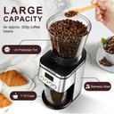 Ver imagem 3 de Amzchef Moedor Elétrico de Café 30 Níveis Precisos, 1-14 Xícaras, Prata