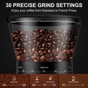 Ver imagem 4 de Amzchef Moedor Elétrico de Café 30 Níveis Precisos, 1-14 Xícaras, Prata
