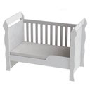 Ver imagem 3 de Quarto de Bebê New Selena 4 Portas com Cômoda Selena e Berço Mirelle Branco Brilho e Colchão Gazin –