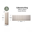 Ver imagem 2 de Placas Cabeceira King 200cm X 60cm 10 Placas Suede Off White