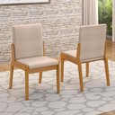 Ver imagem 2 de Conjunto de 2 Cadeiras Sinfonia com Estofado em Linho Naturale/creme