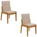 Ver imagem 1 de Conjunto de 2 Cadeiras Sinfonia com Estofado em Linho Naturale/creme