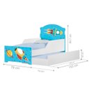 Ver imagem 2 de Bicama Infantil Foguete Espacial com Cama Auxiliar Adesivada
