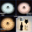 Ver imagem 6 de Luminaria Abajur De Mesa Garrafa Iluminaçao Led Recarregavel Ajustavel 3 Tons Decoraçao Sala Quarto
