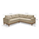 Ver imagem 2 de Sofá De Canto Living 5 Lug. Toronto Com Base Retro 100% Madeira de Reflorestamento Veludo Bege Estof