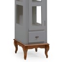 Ver imagem 3 de Cristaleira 1 Porta e Laterais em Vidro 2 Prateleiras 60111 Linz Móveis - Cinza/Imbuia Glazer