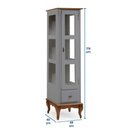 Ver imagem 4 de Cristaleira 1 Porta e Laterais em Vidro 2 Prateleiras 60111 Linz Móveis - Cinza/Imbuia Glazer