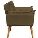 Ver imagem 5 de Kit 3 Poltronas Decorativa para Sala Manicure Consultório Alice Pés Trapézio Suede Marrom