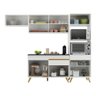 Cozinha Compacta 4 Pç com Armário e Balcão Mp3690 Veneza Gw Multimóveis Branca - 6