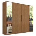 Ver imagem 1 de Guarda Roupa Casal Atrice 6 Portas Amêndola Touch com 2 Espelhos - Demartêz
