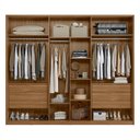 Ver imagem 3 de Guarda Roupa Casal Atrice 6 Portas Amêndola Touch com 2 Espelhos - Demartêz