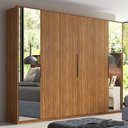 Ver imagem 2 de Guarda Roupa Casal Atrice 6 Portas Amêndola Touch com 2 Espelhos - Demartêz