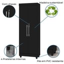 Ver imagem 3 de Armário Multiuso Lavanderia com Chave 2 Portas 1,80m Preto