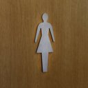 Ver imagem 4 de Placas Adesivas de Porta Banheiro-Inox-Wc Feminino e Masculino