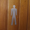 Ver imagem 3 de Placas Adesivas de Porta Banheiro-Inox-Wc Feminino e Masculino