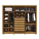 Ver imagem 5 de Guarda-roupa Dubai Majestic 6 Portas 6 Gavetas com Maleiro Interno Nature 100% Mdf - Vila Rica