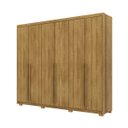 Ver imagem 3 de Guarda-roupa Dubai Majestic 6 Portas 6 Gavetas com Maleiro Interno Nature 100% Mdf - Vila Rica