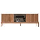 Ver imagem 5 de Rack para Sala Bancada de Tv 72 Pol Ripado 184cm Tannen Freijó/off White - Caemmun