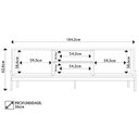 Ver imagem 4 de Rack para Sala Bancada de Tv 72 Pol Ripado 184cm Tannen Freijó/off White - Caemmun