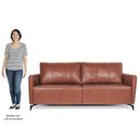 Ver imagem 5 de Sofá Living 2 Lugares Sala de Estar 180cm Cisso L07 Couro Marrom Claro - Mpozenato