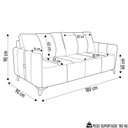Ver imagem 4 de Sofá Living 2 Lugares Sala de Estar 180cm Cisso L07 Couro Marrom Claro - Mpozenato