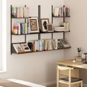 Ver imagem 2 de Prateleira de Parede Industrial para Livros e Decoração com Painel Inclinado