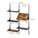 Ver imagem 3 de Prateleira de Parede Industrial para Livros e Decoração com Painel Inclinado