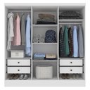 Ver imagem 5 de Guarda-Roupa Casal com 6 Portas e 4 Gavetas 180cm Multimóveis CR35483 Neve