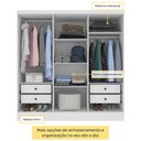 Ver imagem 7 de Guarda-Roupa Casal com 6 Portas e 4 Gavetas 180cm Multimóveis CR35483 Neve