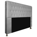 Ver imagem 1 de Cabeceira Brenda Para Cama Box Queen Size 160cm com Capitonê Suede - Ecotec Decor:Cinza