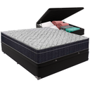 Ver imagem 1 de Cama Box Baú Preto e Colchão Airtech 150 Espuma D45 Viúvo Ortobom