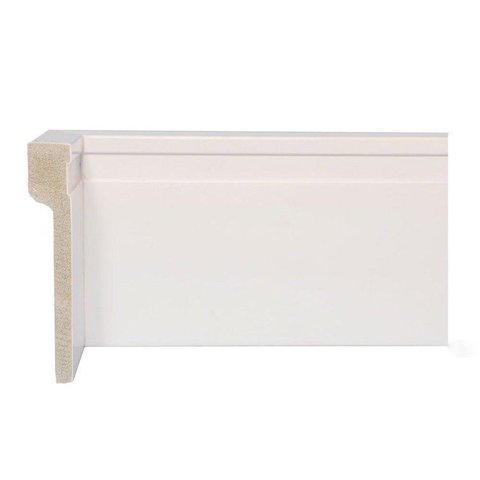 Rodapé Sobrepor 15cm Poliestireno 20mm Metro Linear - Barra 2,40m Branco Graddus